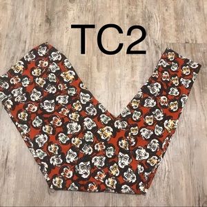LuLaRoe Red Dracula TC2 Leggings NWOT